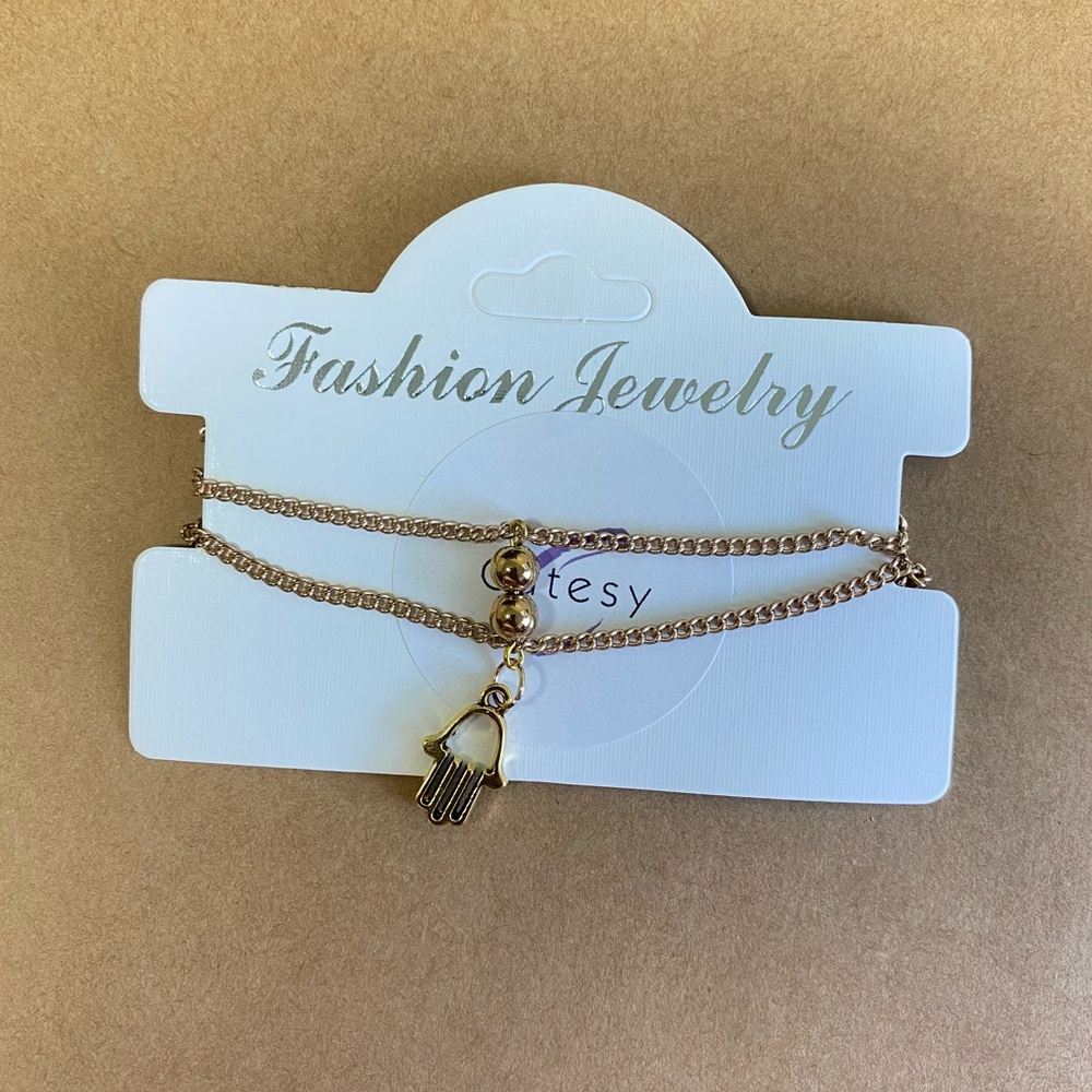 Gold Hamsa Hand Bracelet